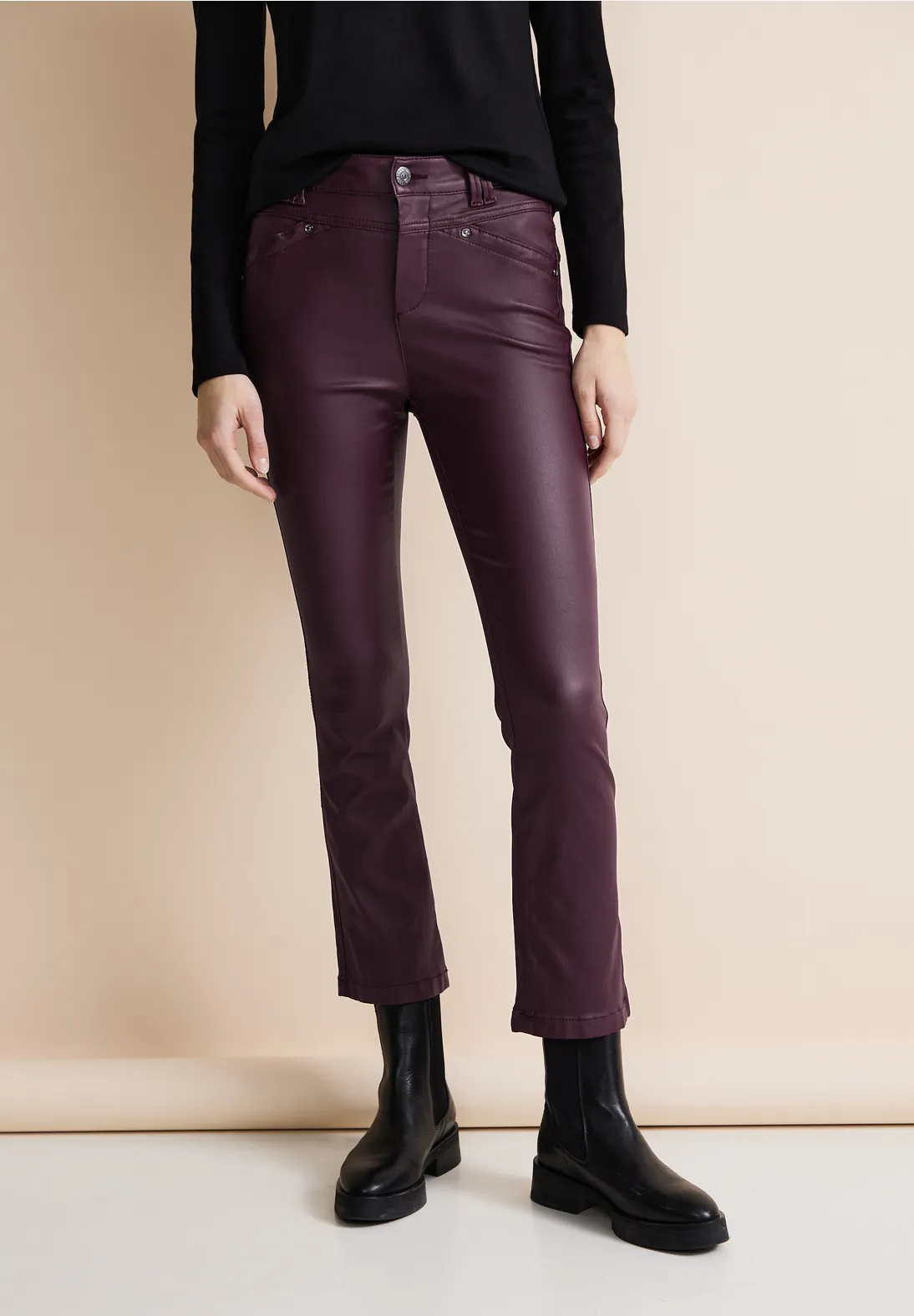 Street One Coating Slim Fit Hose - Style YORK