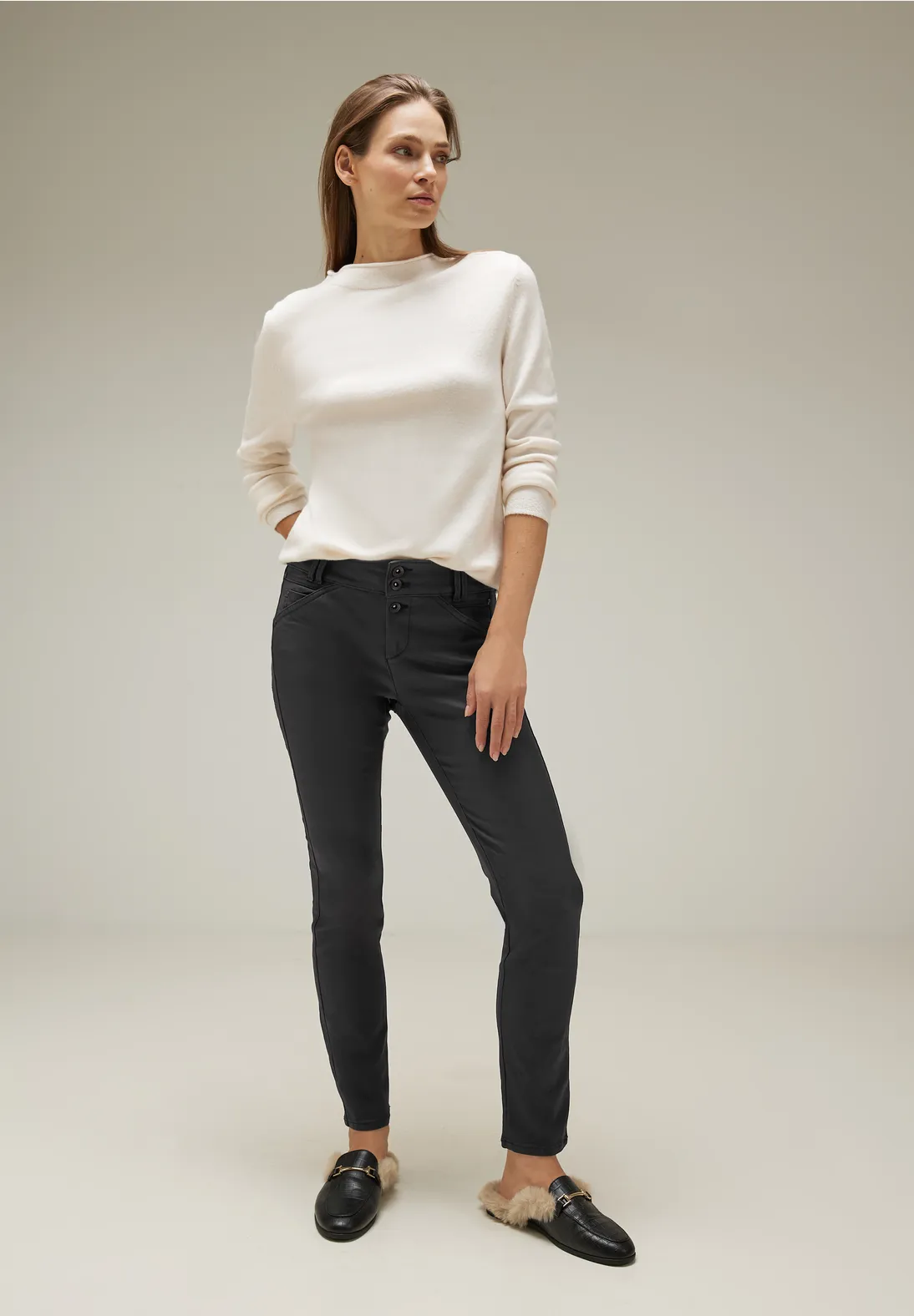 Street One Coating Slim Fit Hose - Style YORK