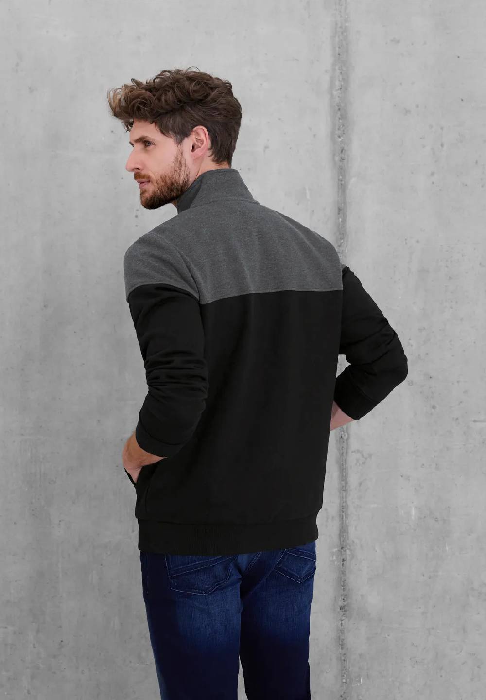 Street One Colourmix Troyer Sweatjacke