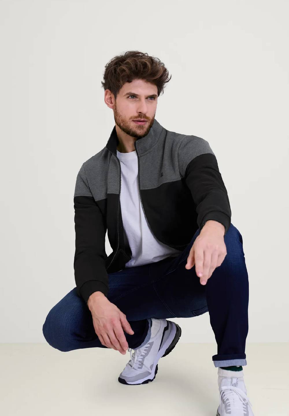 Street One Colourmix Troyer Sweatjacke