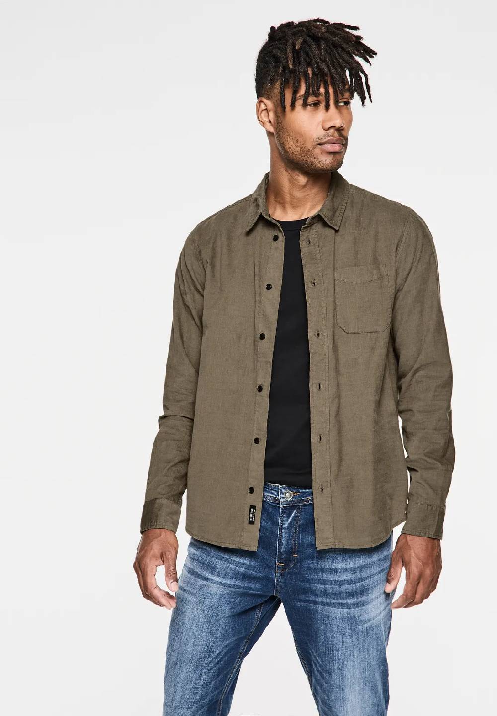 Street One Cordhemd mit Knopfleiste