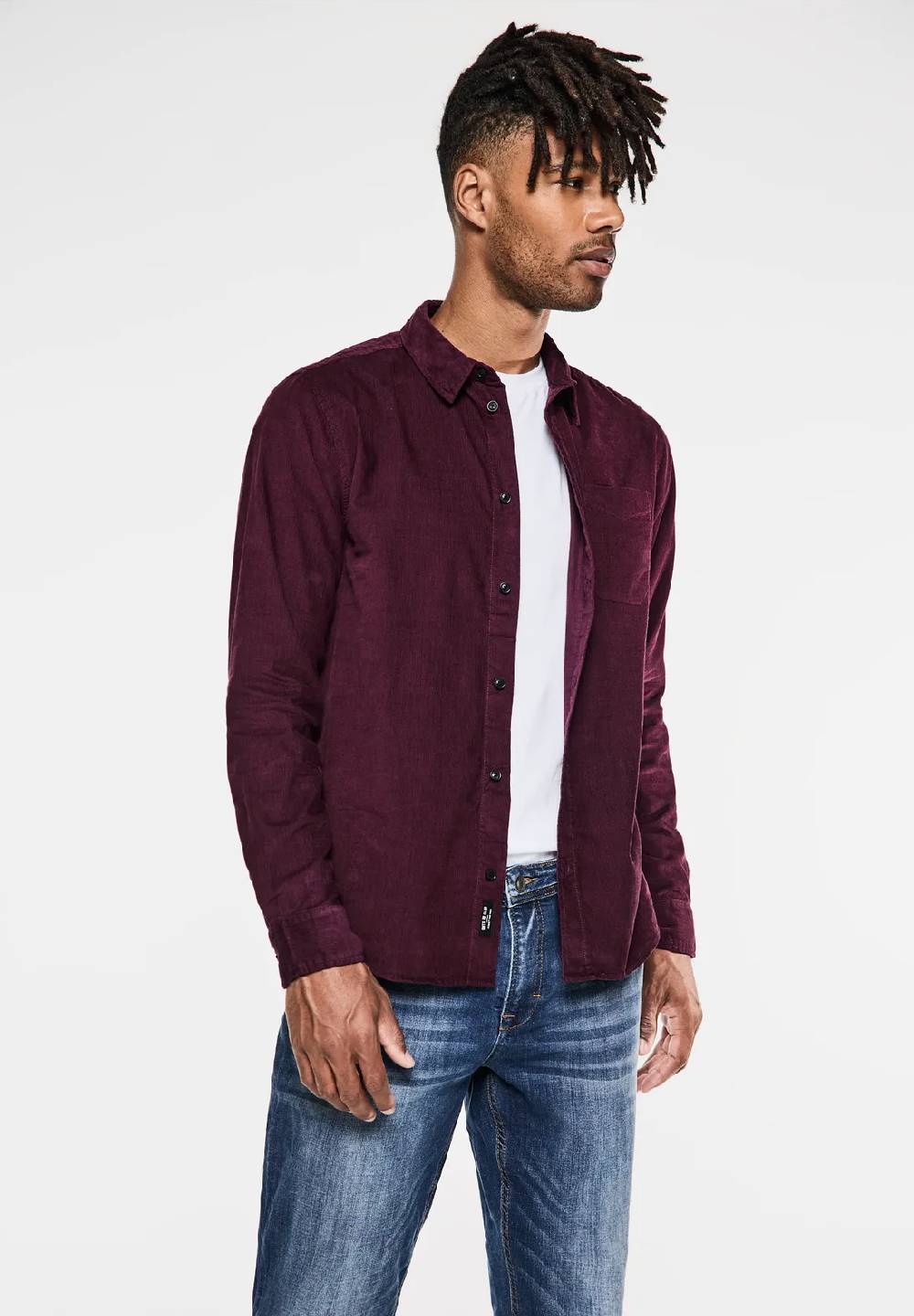 Street One Cordhemd mit Knopfleiste