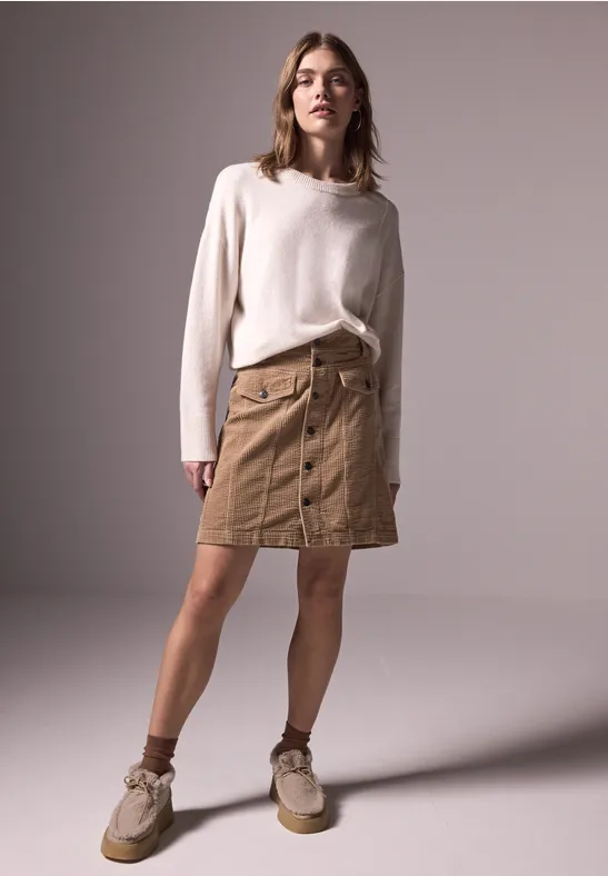 Street One Cordrock Mit Knopfeiste