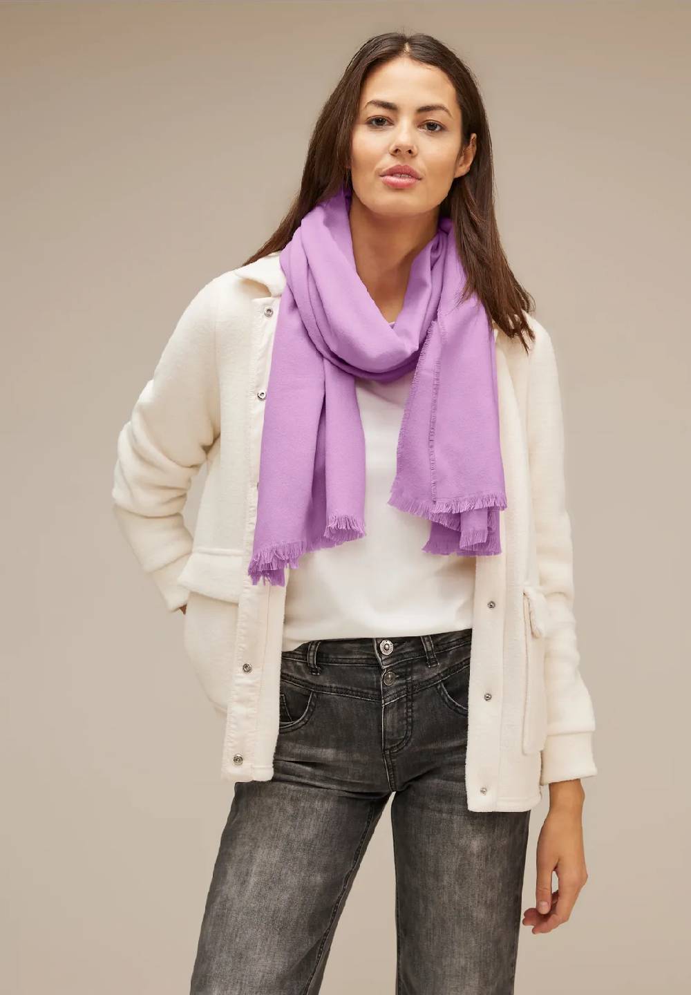 Street One Cosy Schal mit Fransen