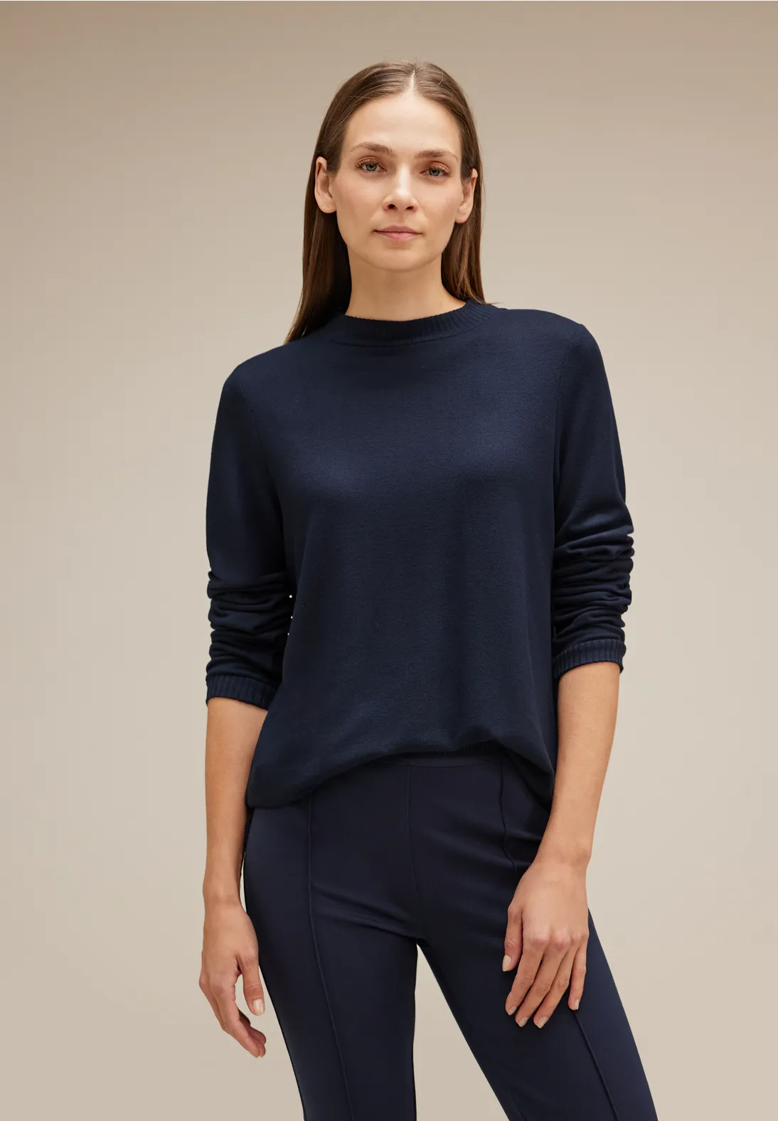 Street One Cosy Shirt mit Stehkragen