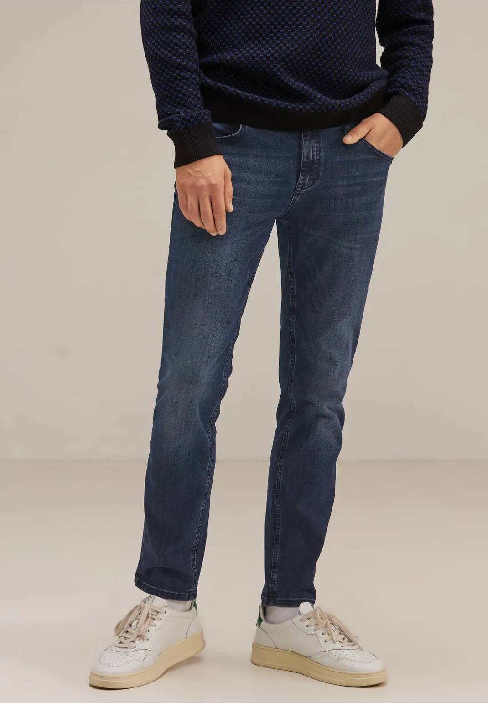 Street One Dunkelblaue Slim Fit Jeans - Style RACER