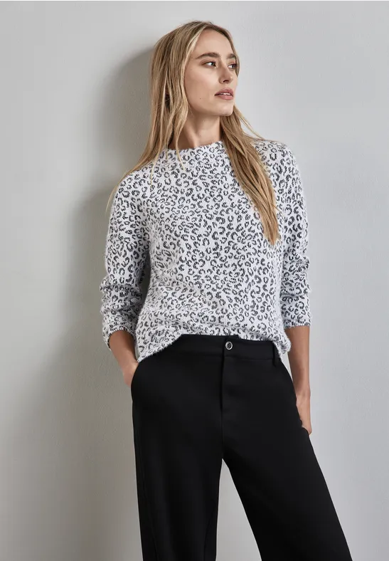 Street One Flauschiges Leo-Shirt