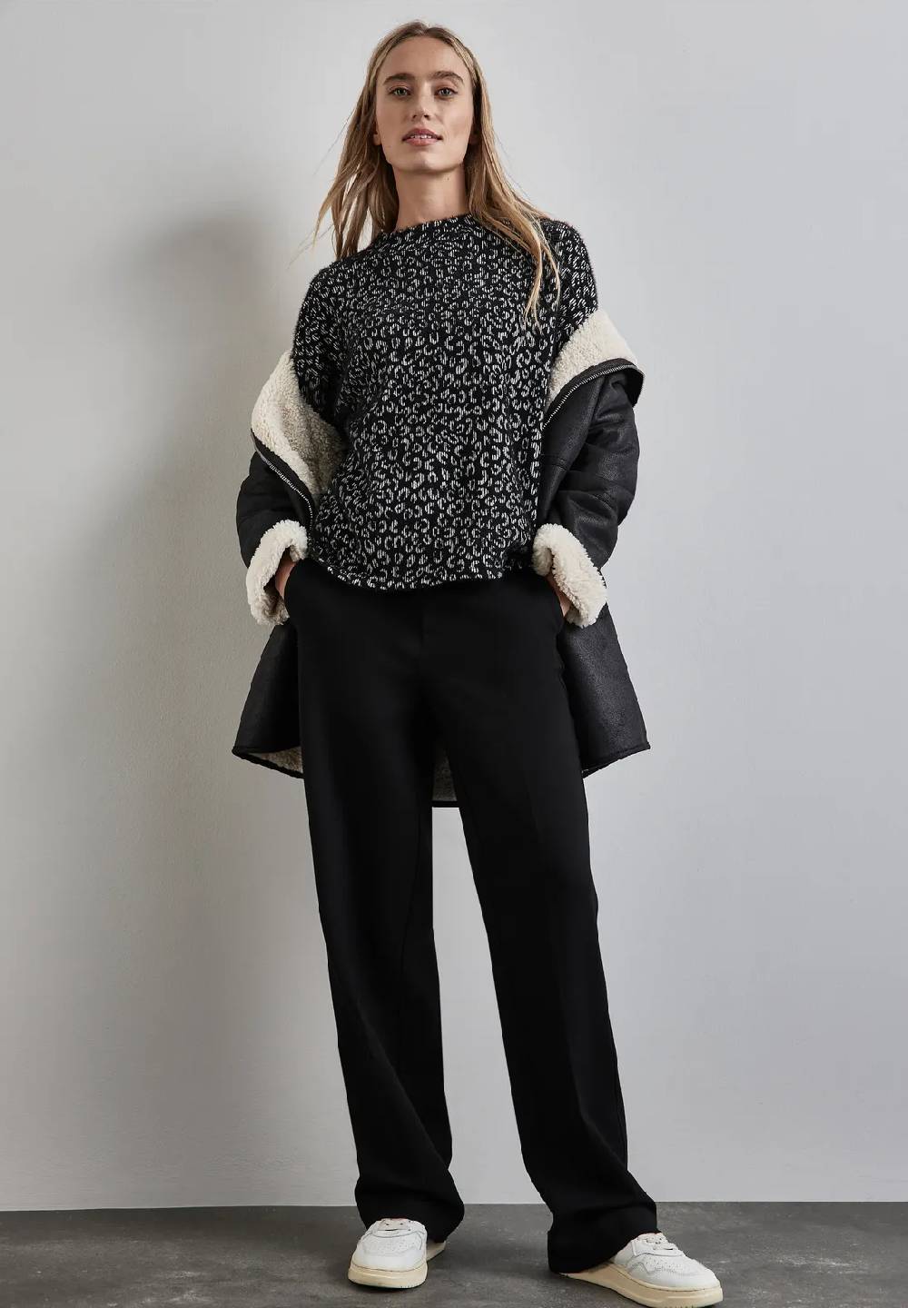 Street One Flauschiges Leo-Shirt