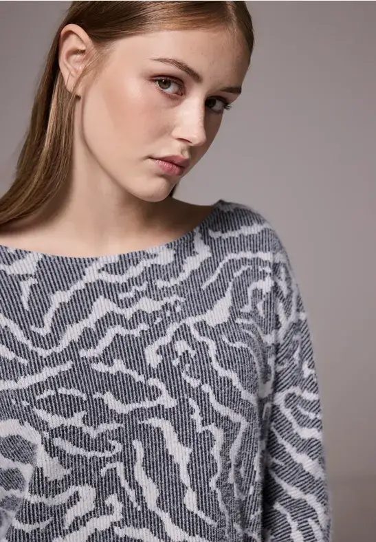 Street One Flauschiges Shirt Mit Muster