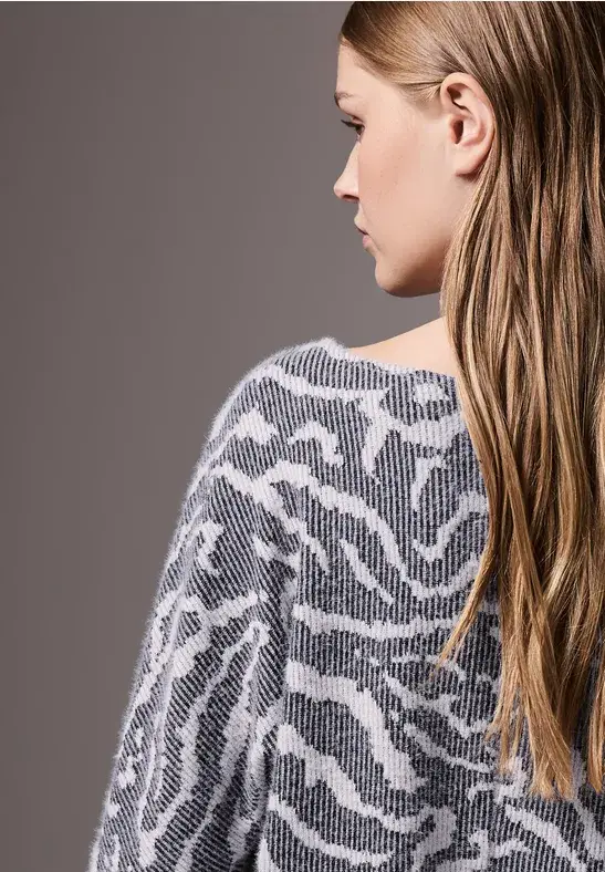 Street One Flauschiges Shirt Mit Muster