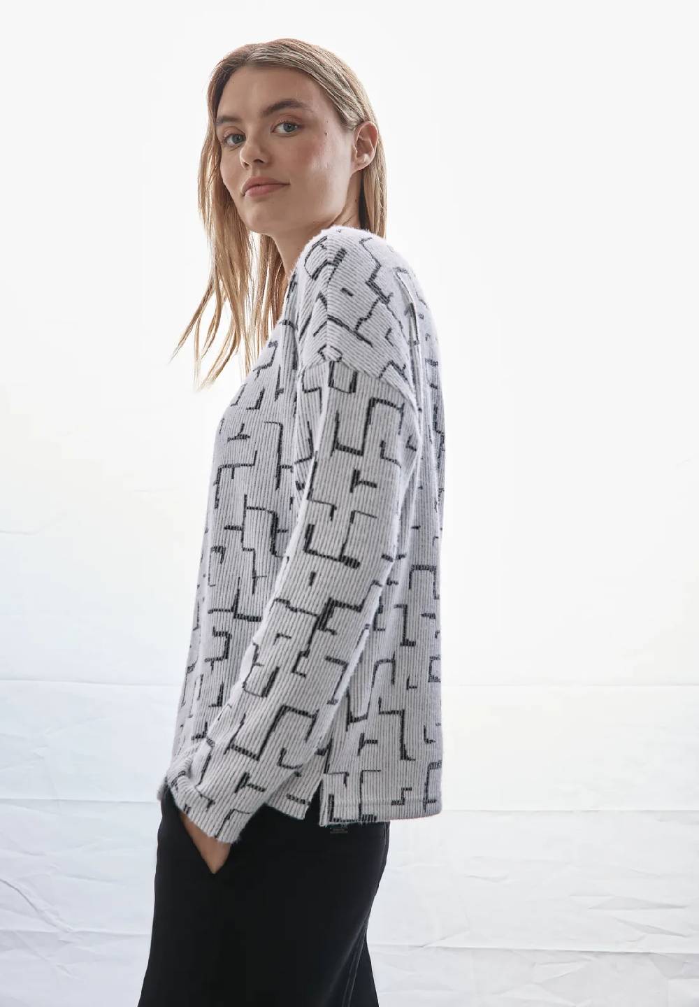 Street One Flauschiges Shirt Mit Print