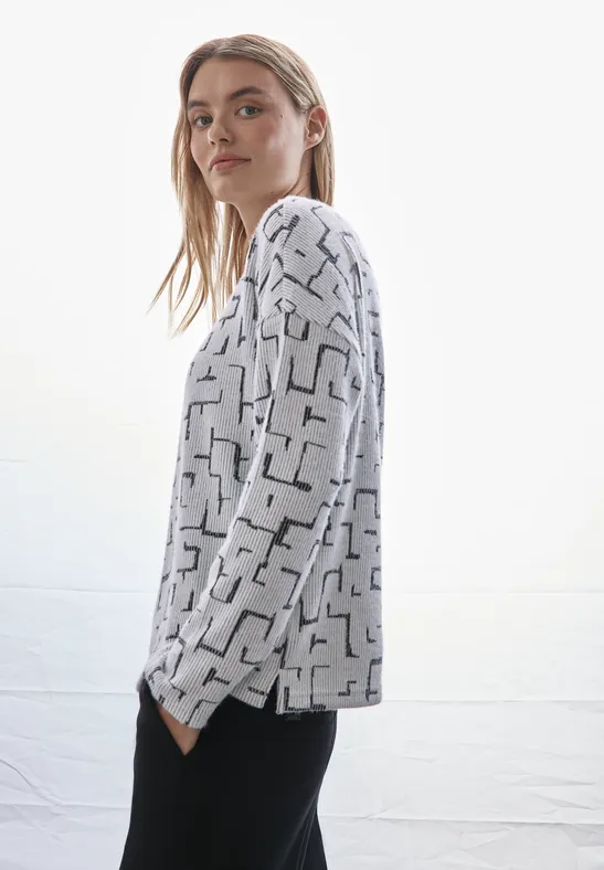 Street One Flauschiges Shirt Mit Print