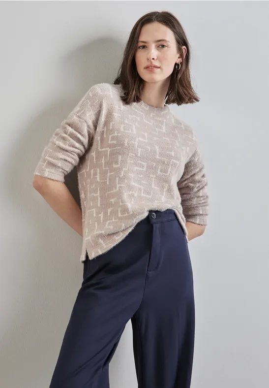 Street One Flauschiges Shirt Mit Print