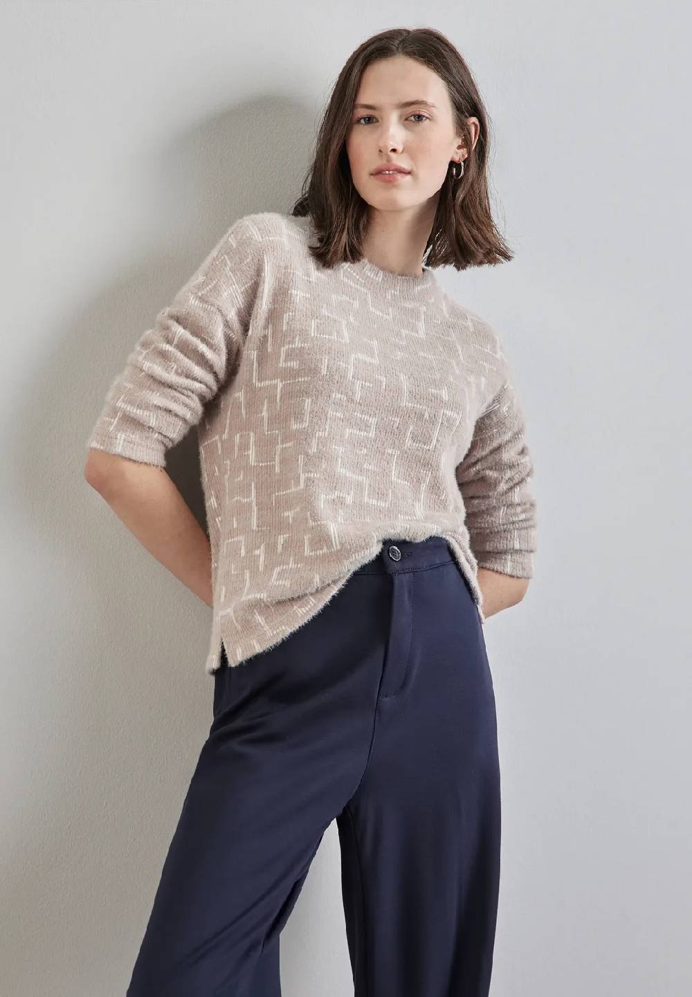 Street One Flauschiges Shirt mit Print