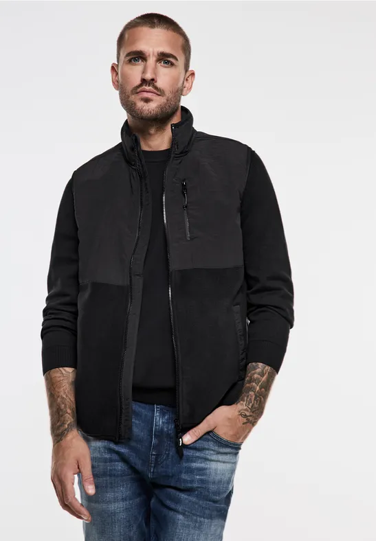 Street One Fleeceweste Im Materialmix