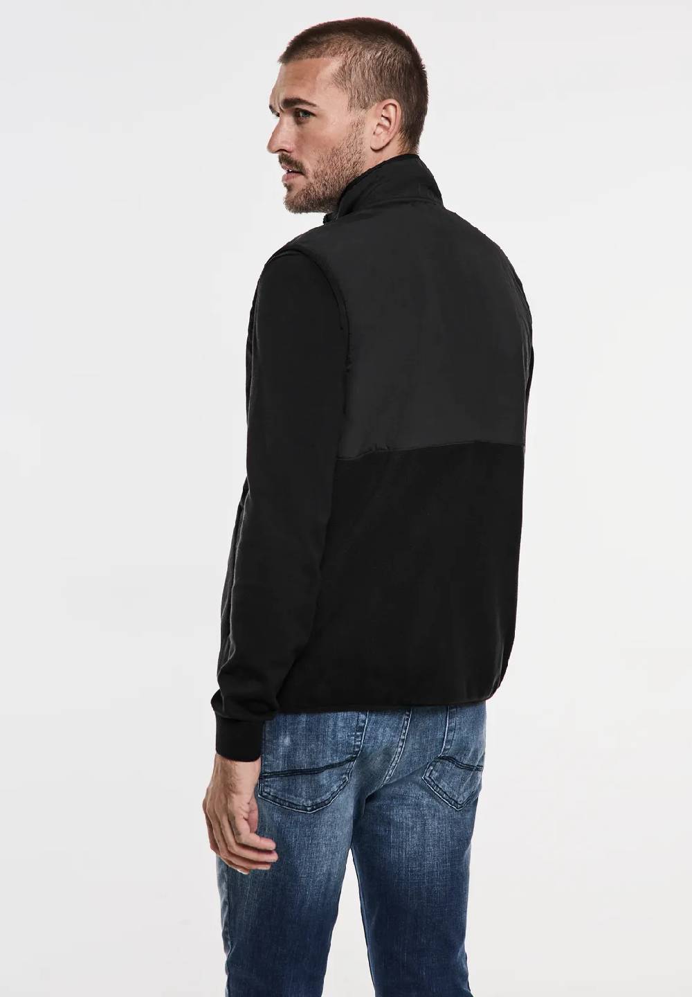 Street One Fleeceweste Im Materialmix