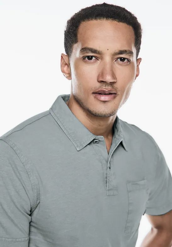 Street One Garmend Dye Slub Poloshirt