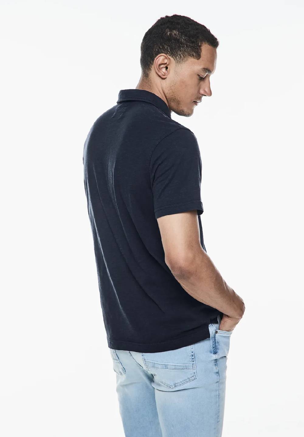 Street One Garmend Dye Slub Poloshirt