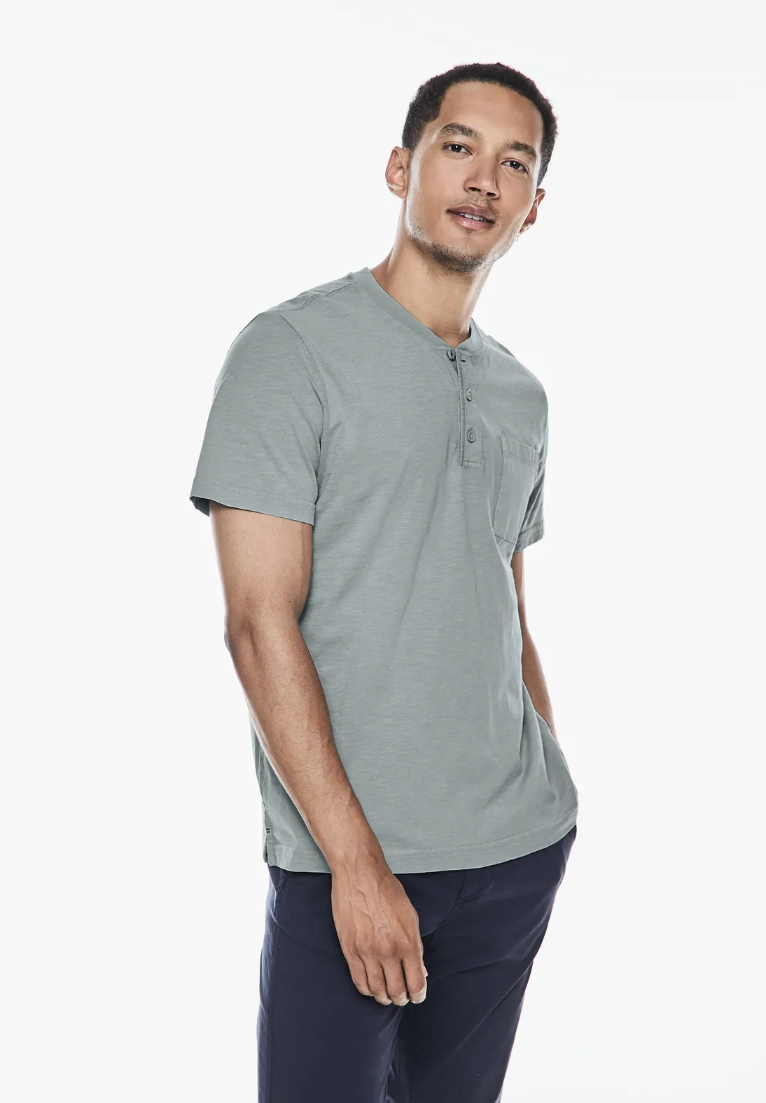 Street One Garment dye Henley Shirt