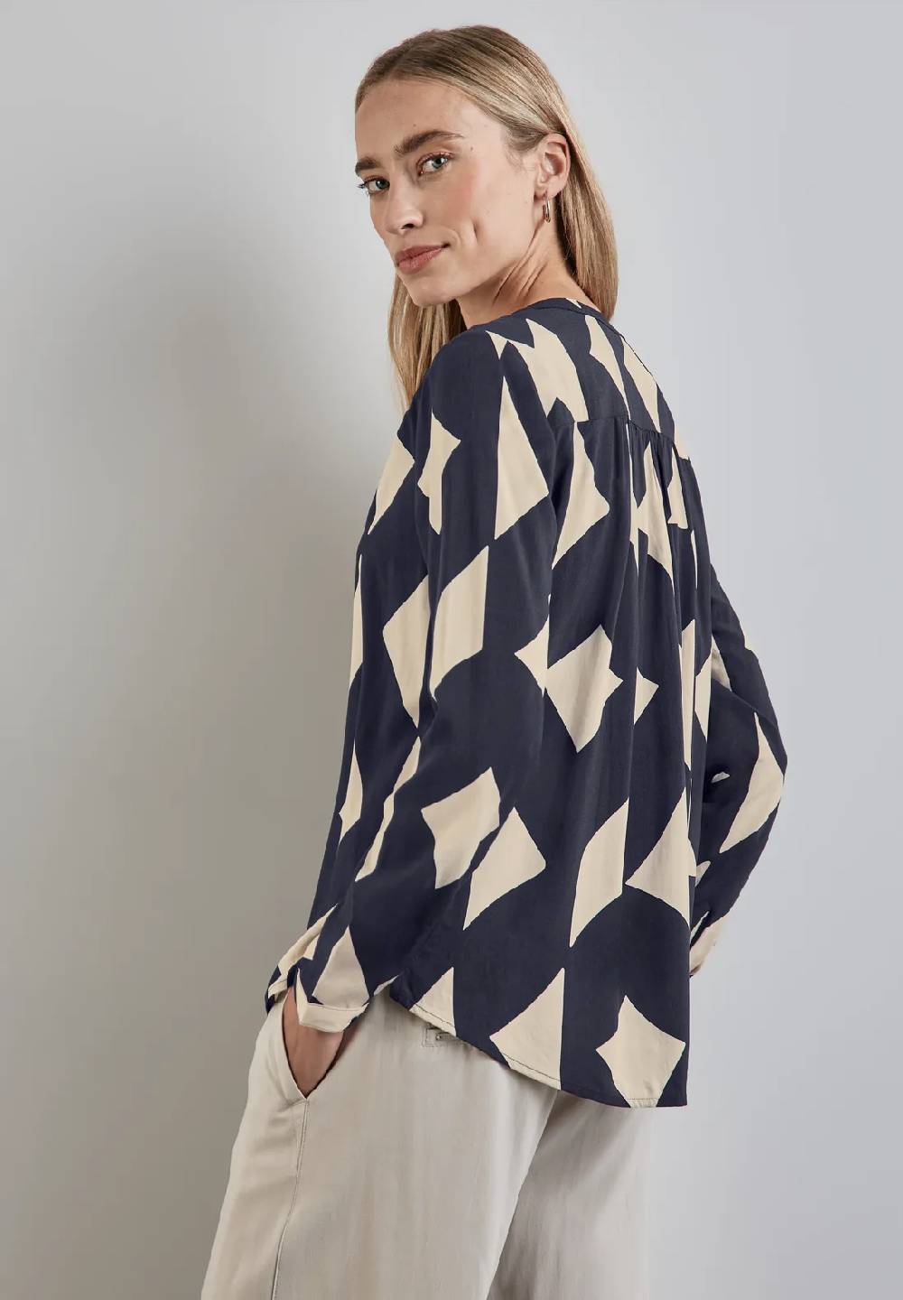 Street One Gemusterte Basic Bluse - Style BAMIKA