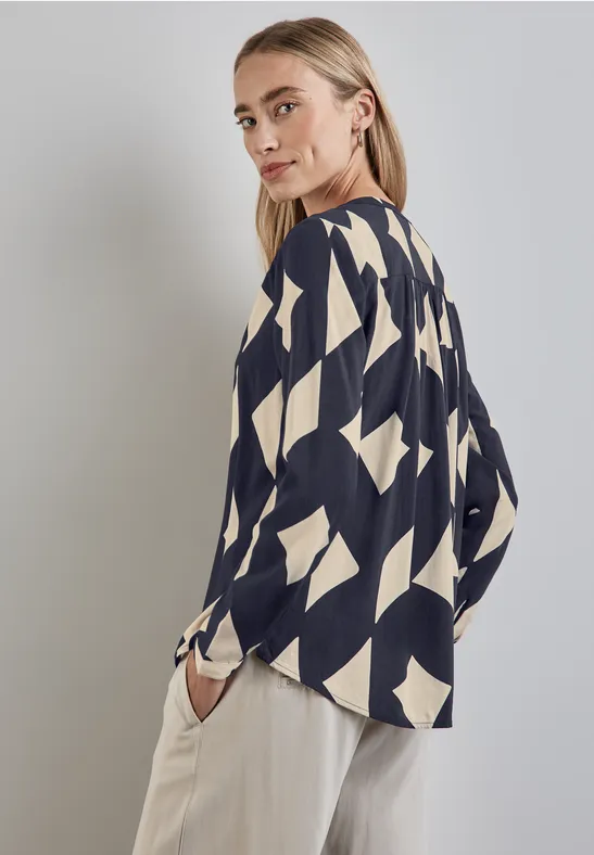Street One Gemusterte Basic Bluse - Style BAMIKA