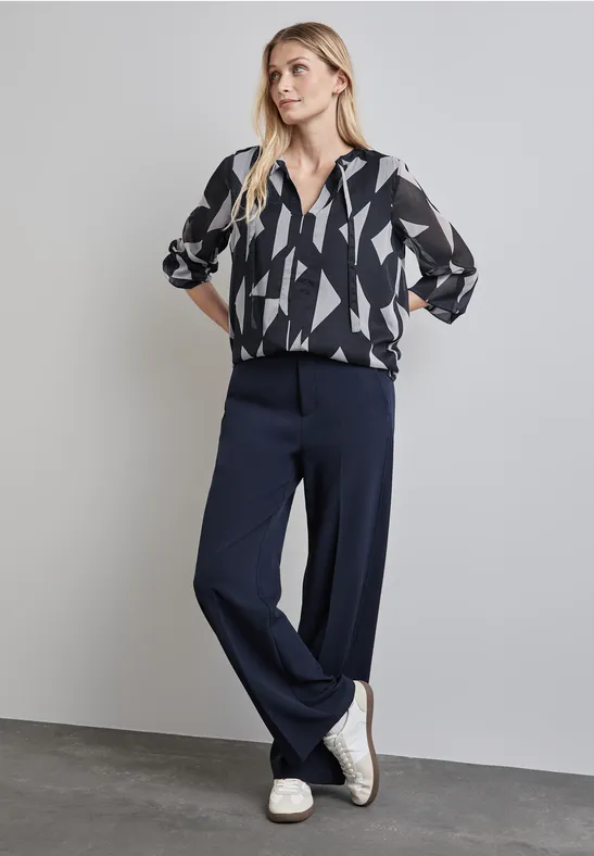 Street One Gemusterte Chiffon-Bluse
