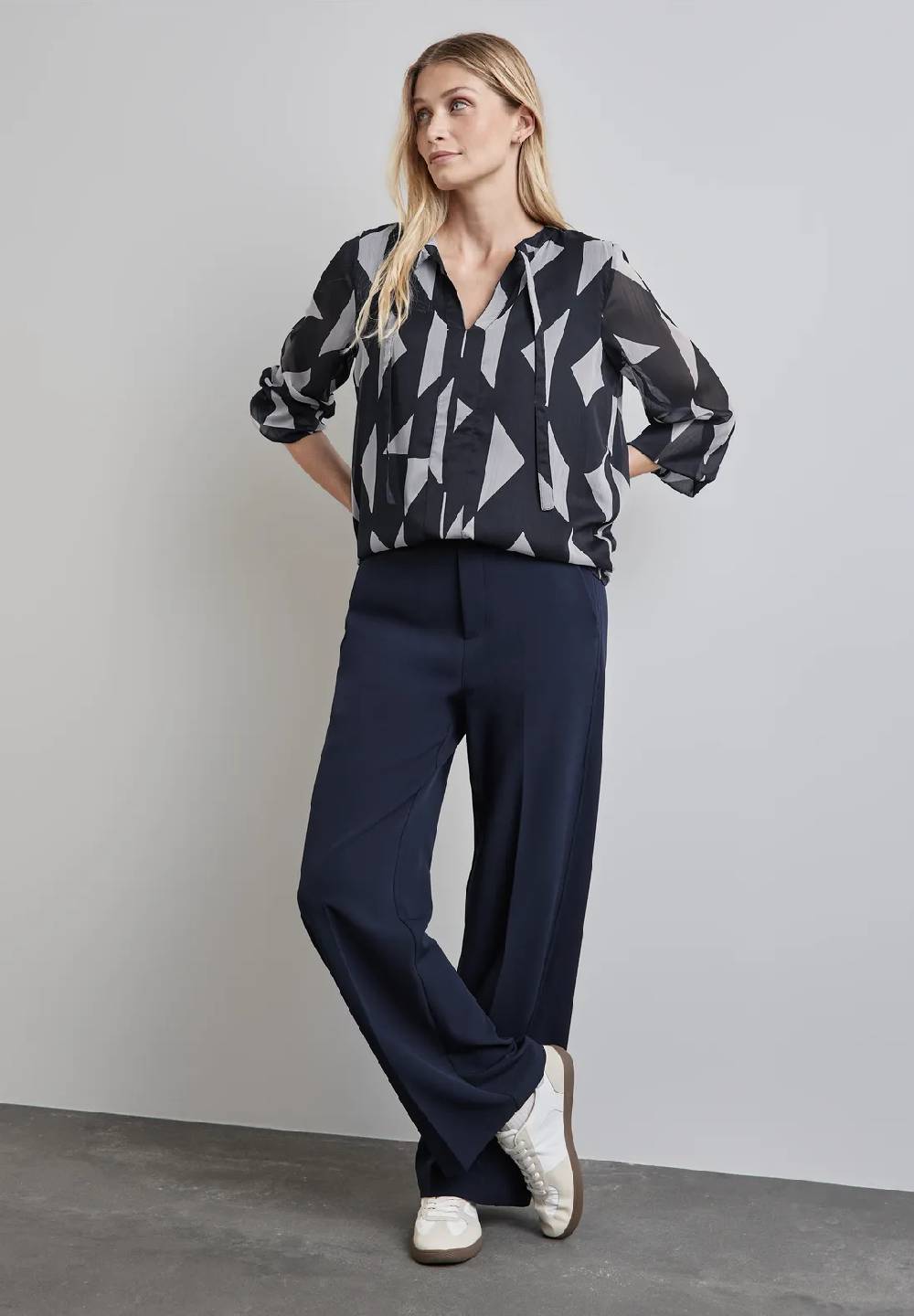 Street One Gemusterte Chiffon-Bluse