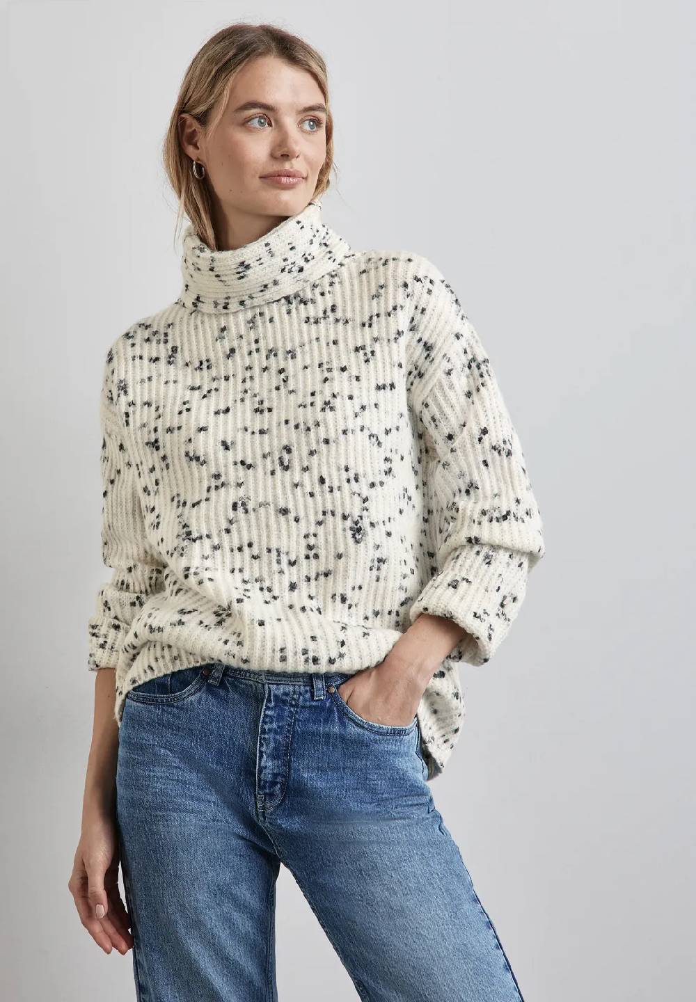 Street One Gemusterter Strickpullover