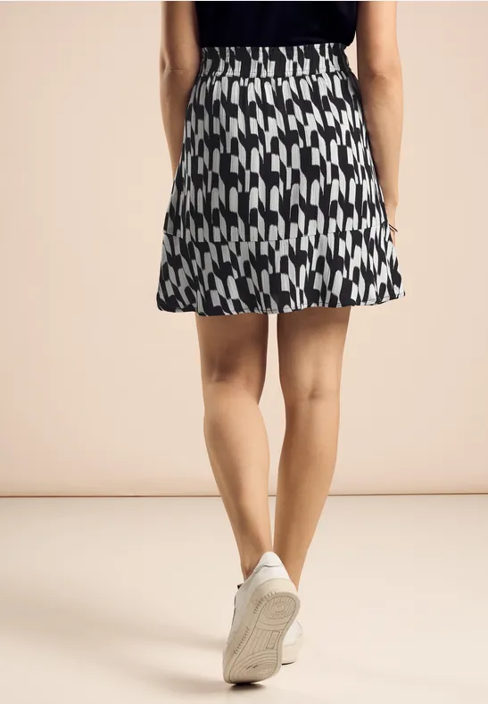 Street One Gemusterter Volant-Skort