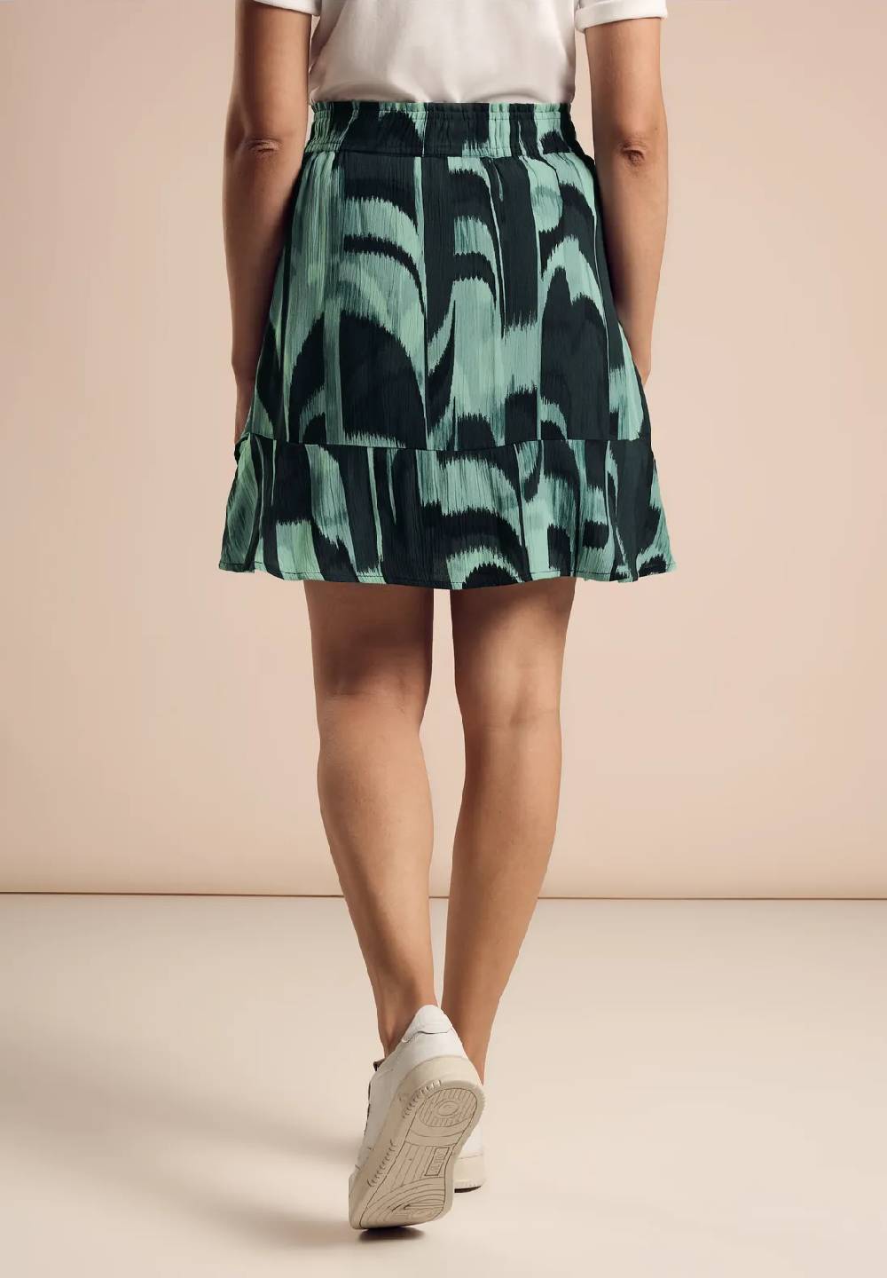 Street One Gemusterter Volant-Skort