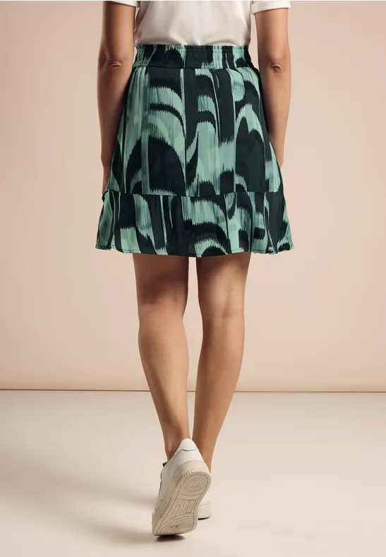 Street One Gemusterter Volant-Skort