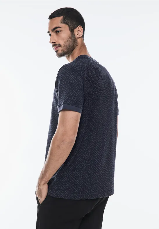 Street One Gemustertes Henley T-Shirt