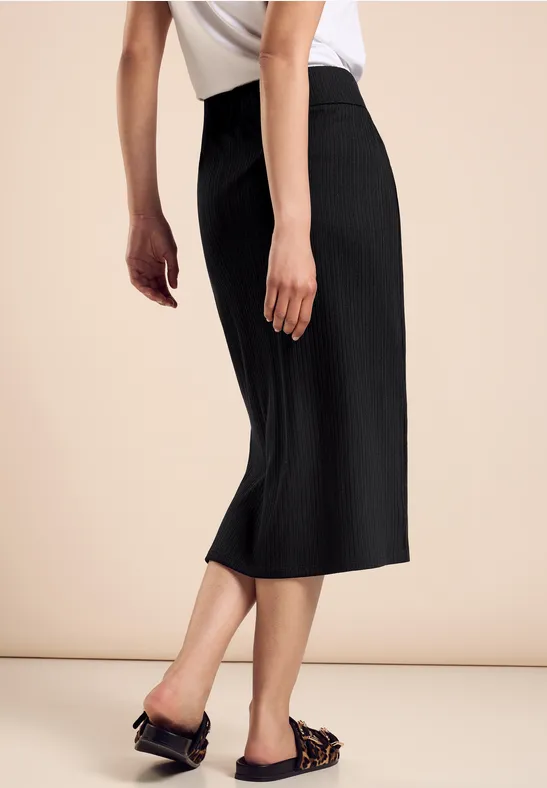 Street One Gerippter Midi-Rock - Style PEPICA