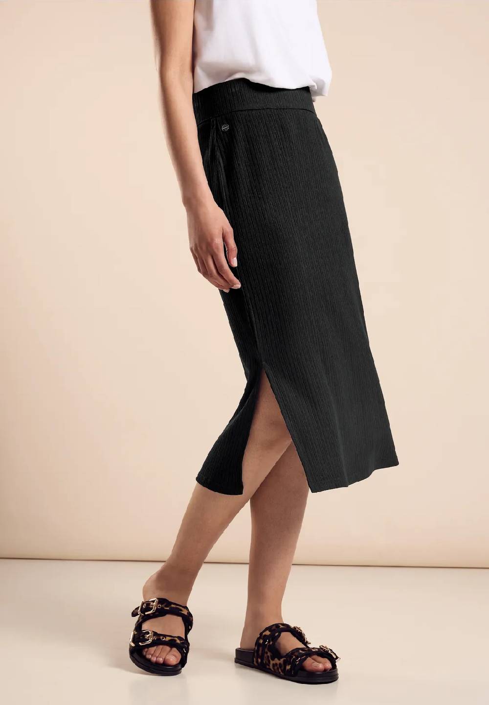 Street One Gerippter Midi-Rock - Style PEPICA