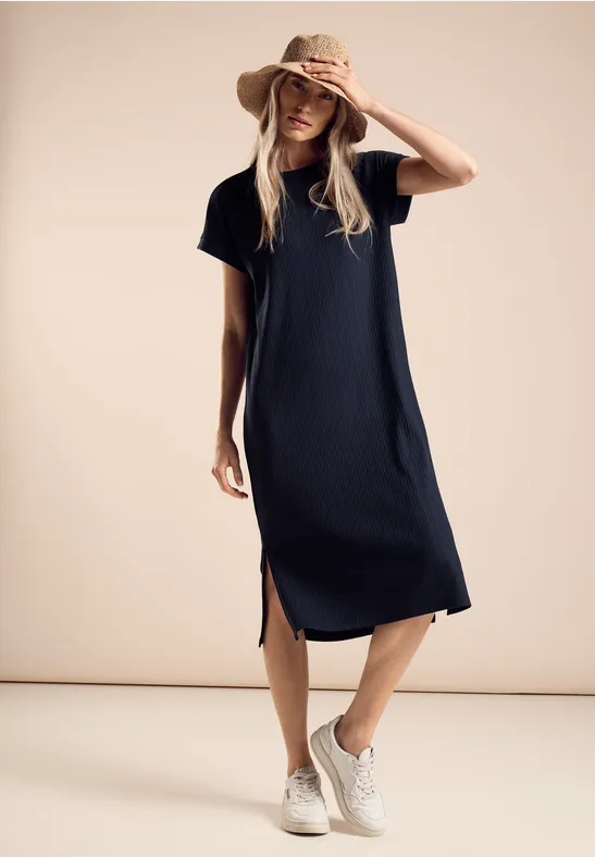 Street One Geripptes Jersey-Kleid
