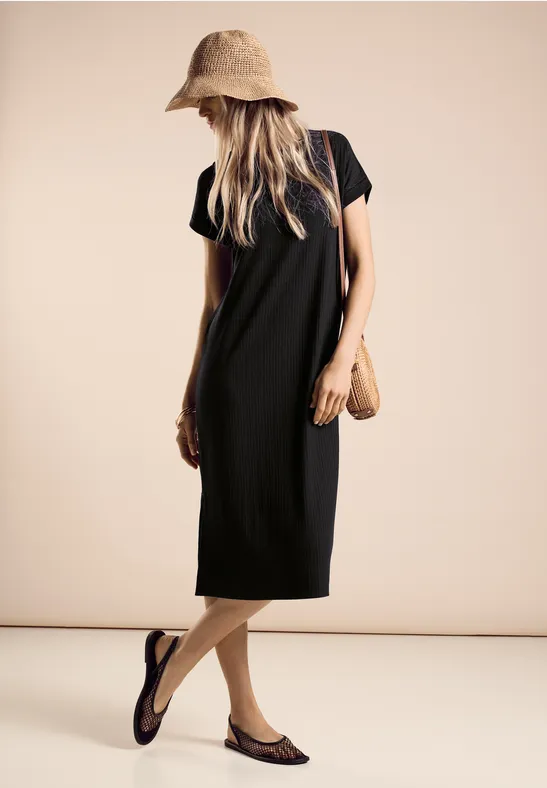 Street One Geripptes Jersey-Kleid
