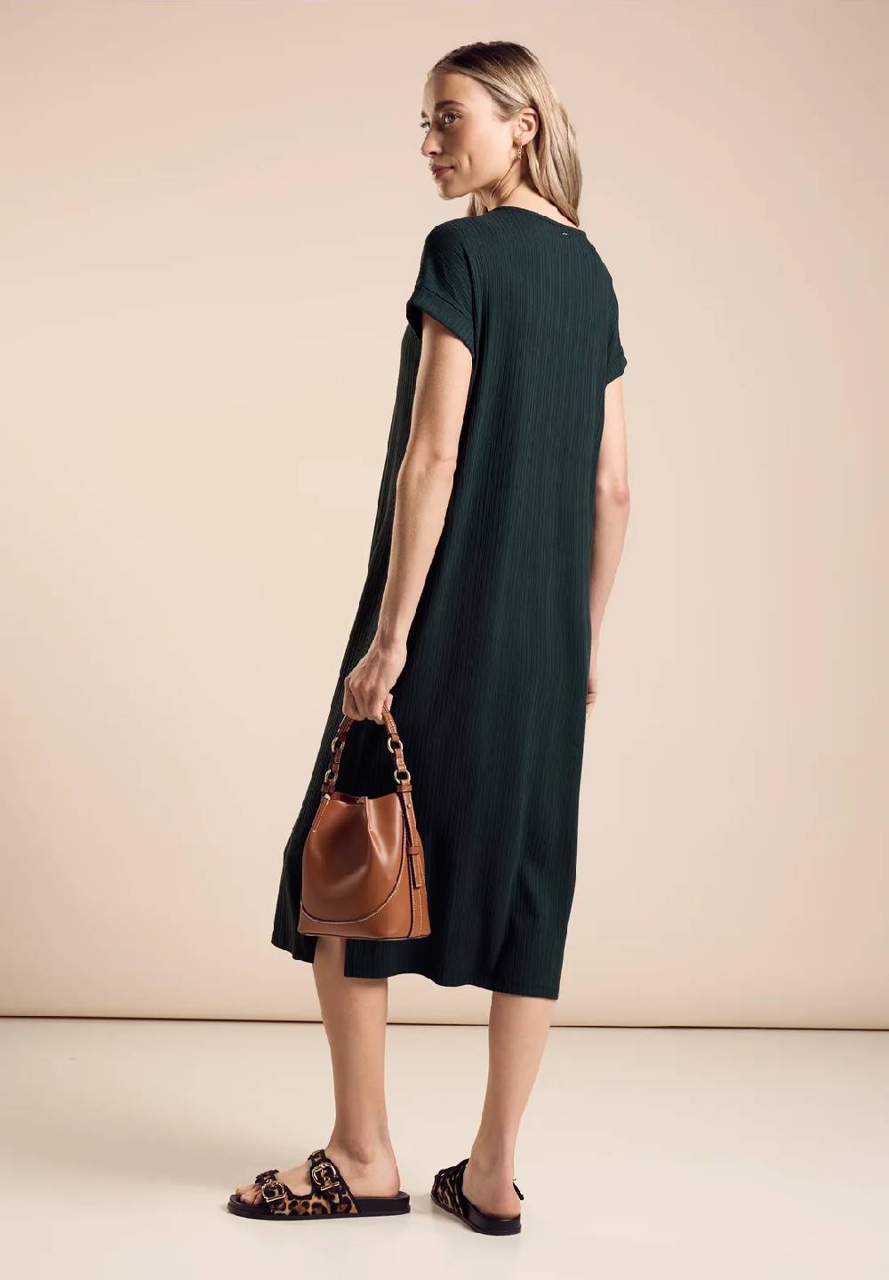 Street One Geripptes Jersey-Kleid