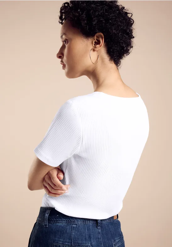 Street One Geripptes T-Shirt