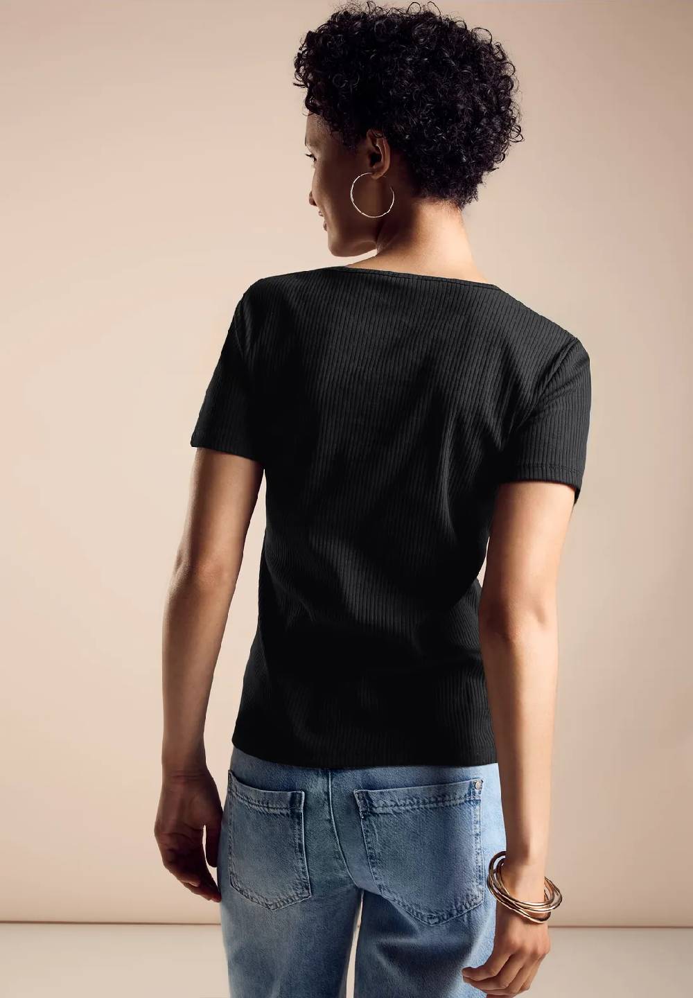 Street One Geripptes T-Shirt