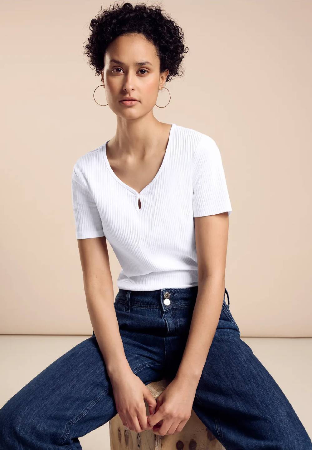 Street One Geripptes T-Shirt