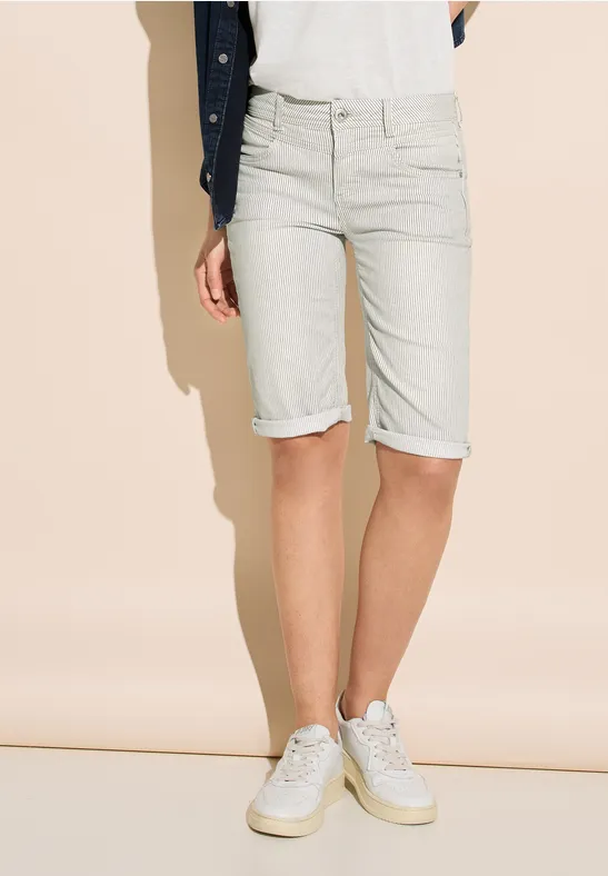 Street One Gestreifte Jeans Shorts - Style JANE