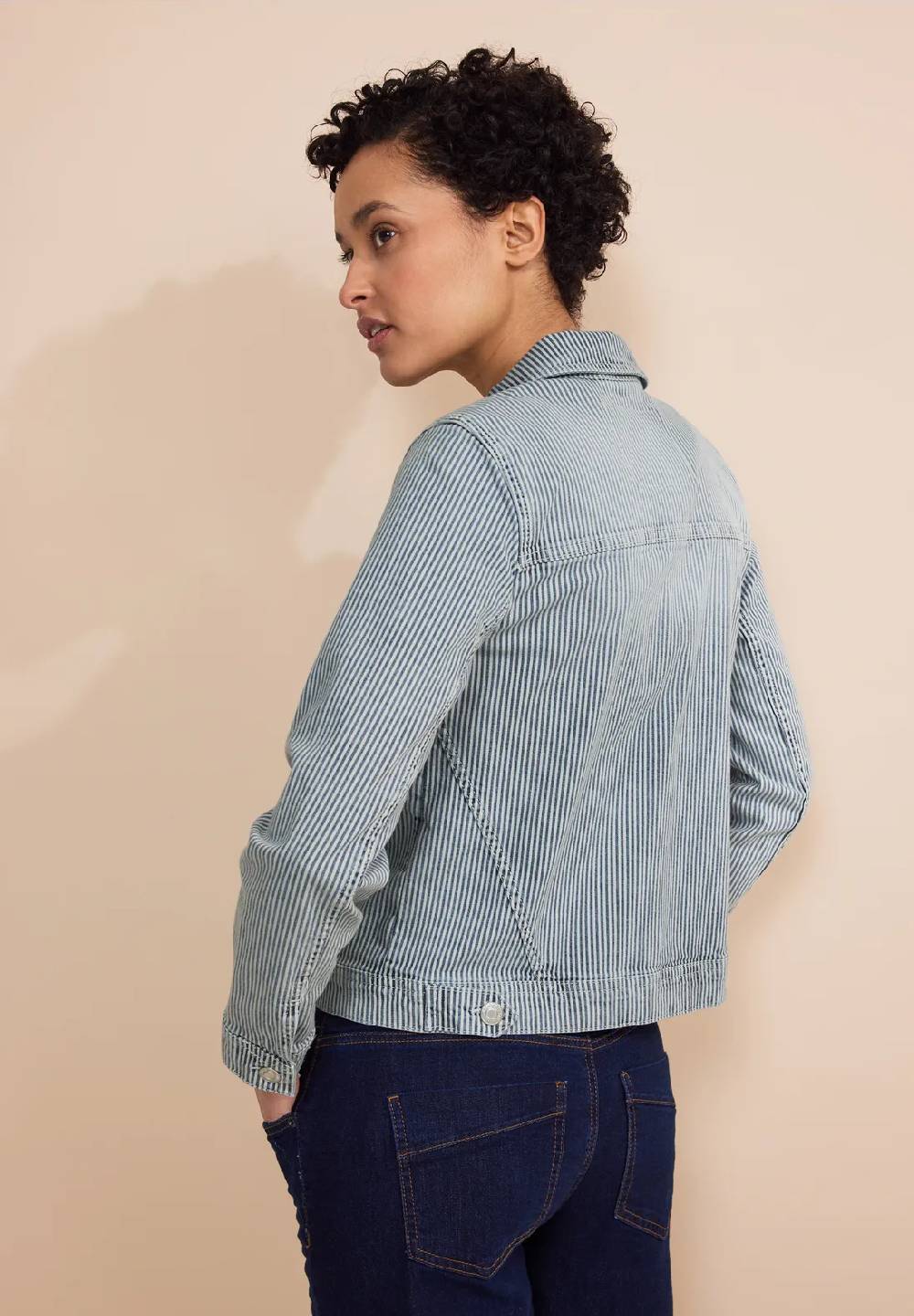 Street One Gestreifte Jeansjacke