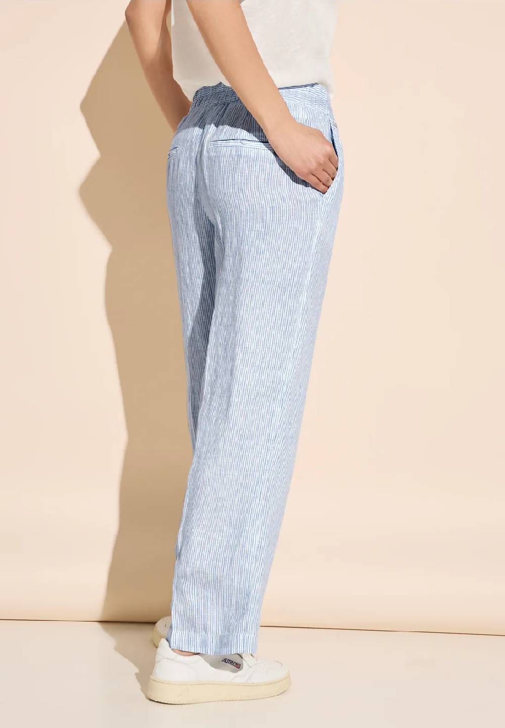 Street One Gestreifte Leinenhose - Style WIDE LEG