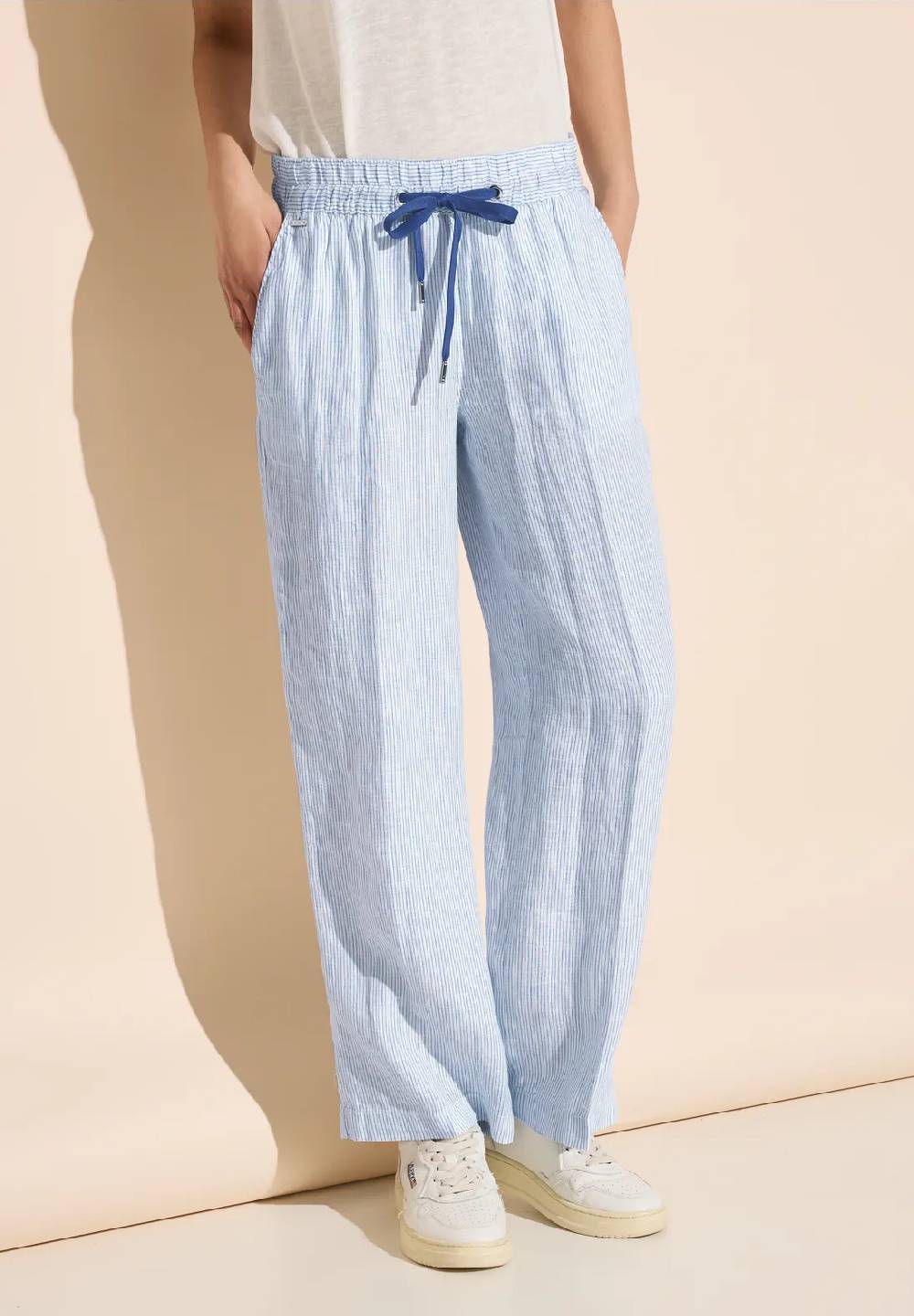 Street One Gestreifte Leinenhose - Style WIDE LEG