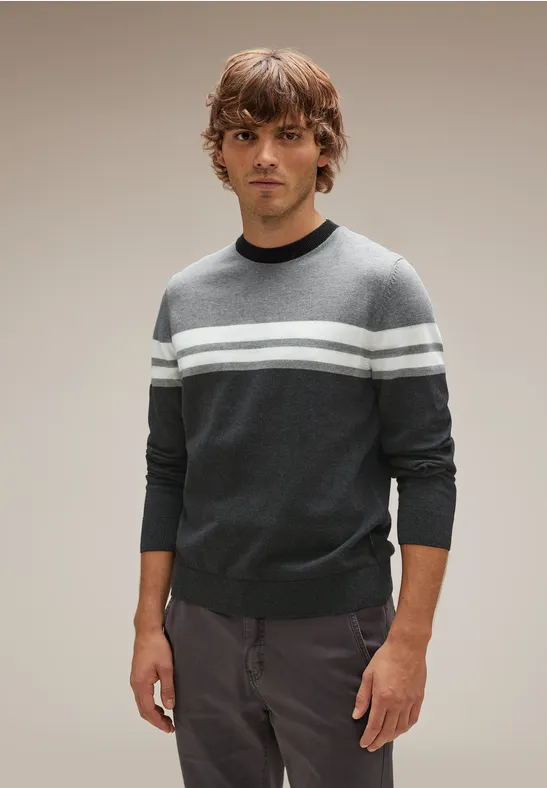 Street One Gestreifter Strickpullover