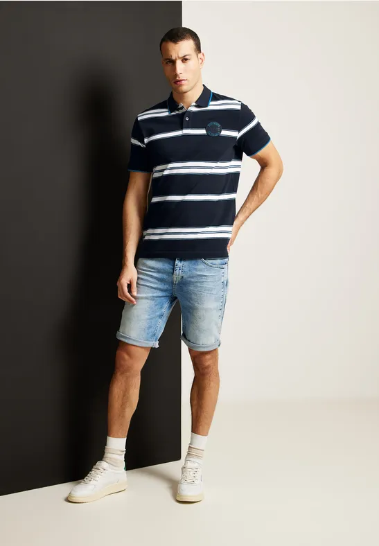 Street One Gestreiftes Piqueé Poloshirt