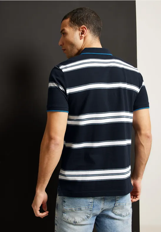 Street One Gestreiftes Piqueé Poloshirt