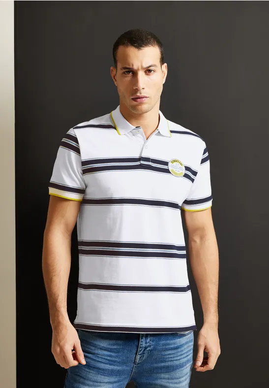 Street One Gestreiftes Piqueé Poloshirt