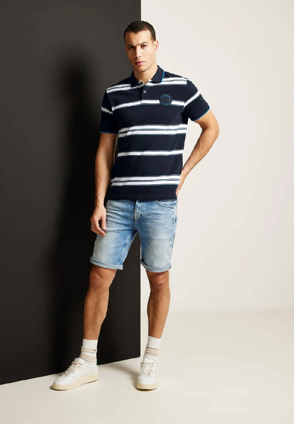 Street One Gestreiftes Piqueé Poloshirt