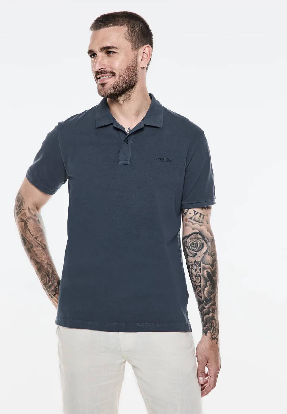 Street One Gewaschenes Poloshirt